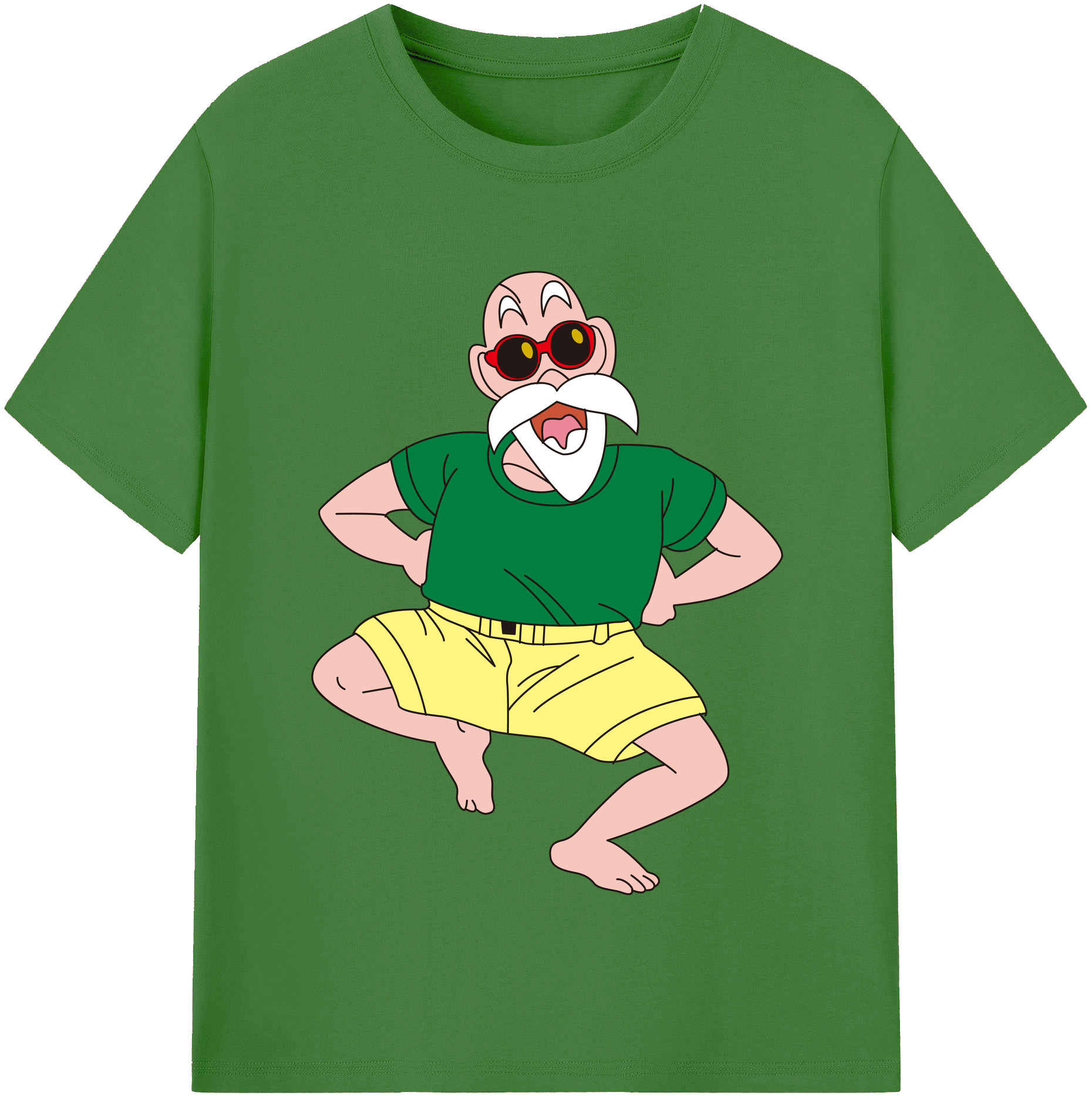 （画像用） ドラゴンボール 亀仙人（かめせんにん） DRAGON BALL Master Roshi Kame Sennin レディースカジュアルプリントTシャツ（綿100％）